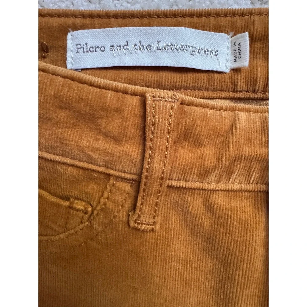 Anthropologie Pilcro Brown Corduroy‎ High Rise Skinny Pants Size 25